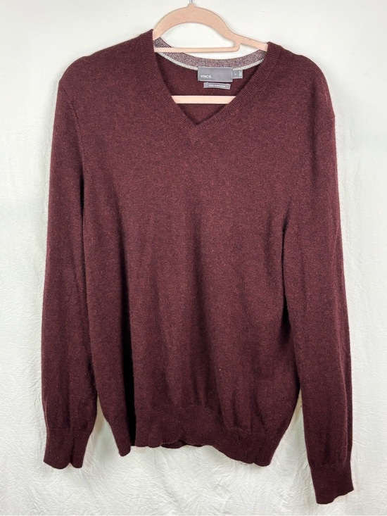 Vince Other - Vince Men's large V-Neck 100% cashmere Sweater in Burgundy